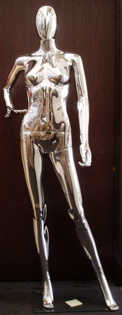 Egghead Female Mannequin 1: Chrome