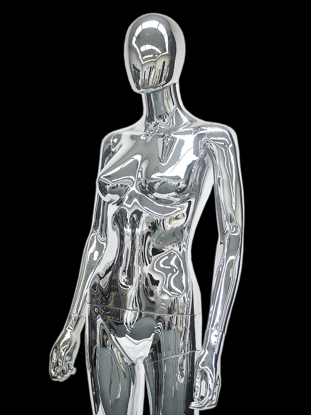 Egghead Female Mannequin 3: Chrome