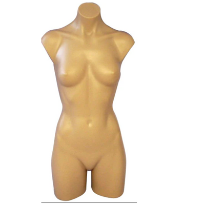Plastic Female Half-leg Mannequin Torso  Without Stand: Tan