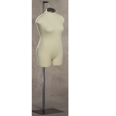 Plus-Size Female Hanging Mannequin Form w/ Half-leg: Size 16