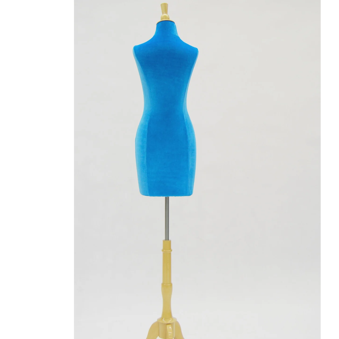 Velvet Dress Form Slipcover: Blue Size 6/8