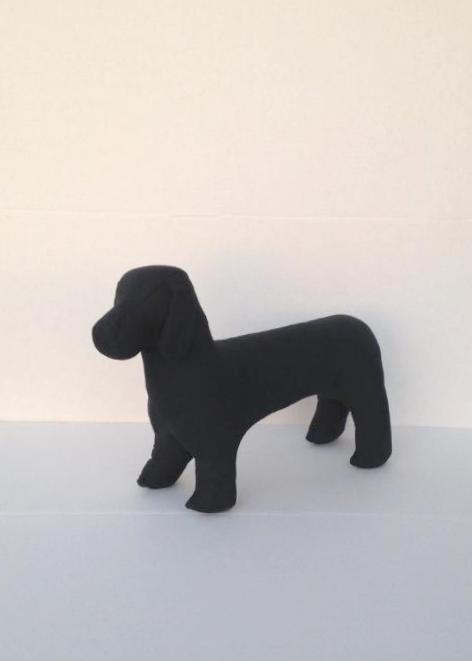 Dachshund Dog Mannequin: Black or White White