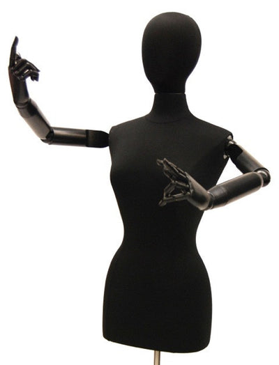 Articulated Female Dress Form -- Black