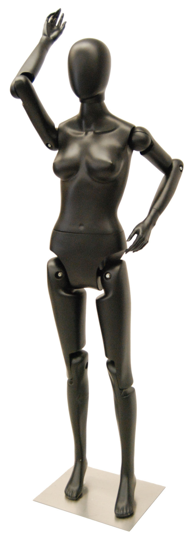 Articulated Egghead Female Mannequin: Black – Mannequin Madness