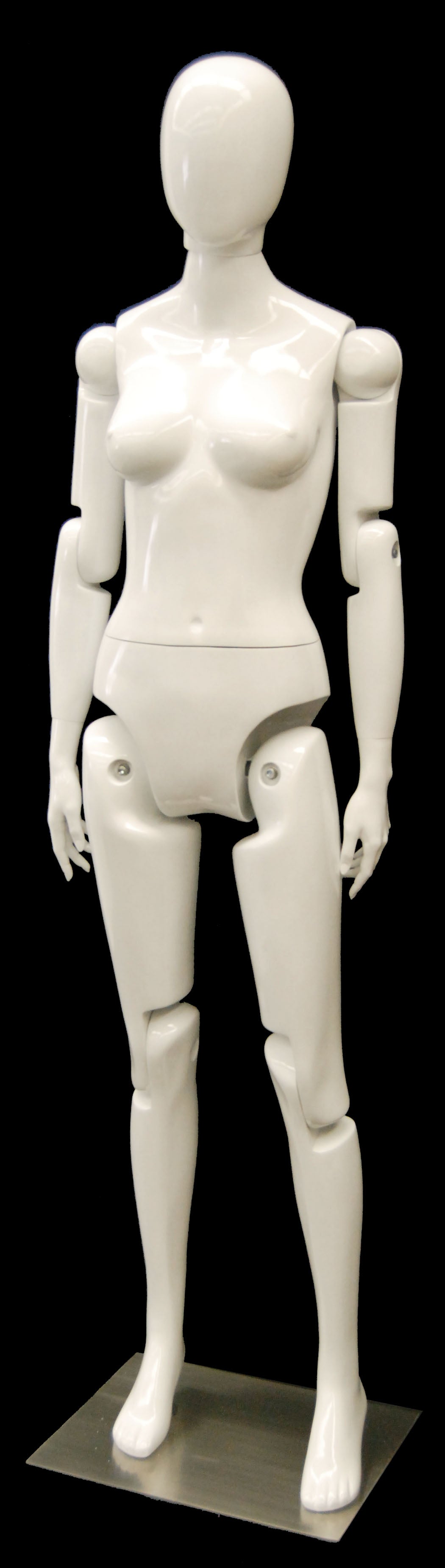 Articulated Egghead Female Mannequin: White