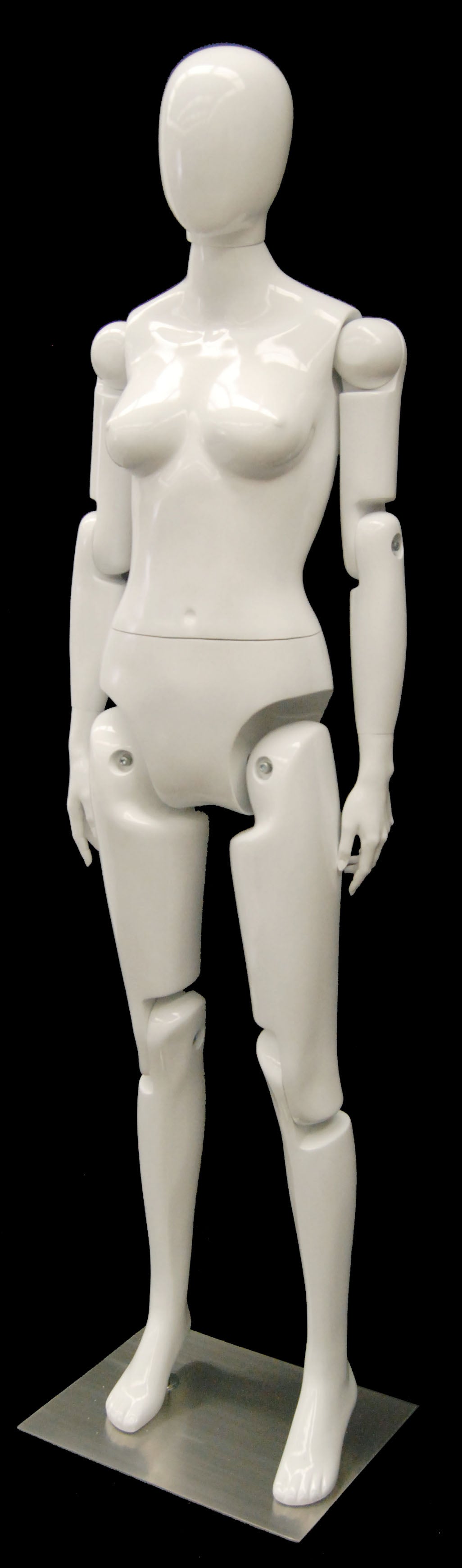 Articulated Egghead Female Mannequin: White