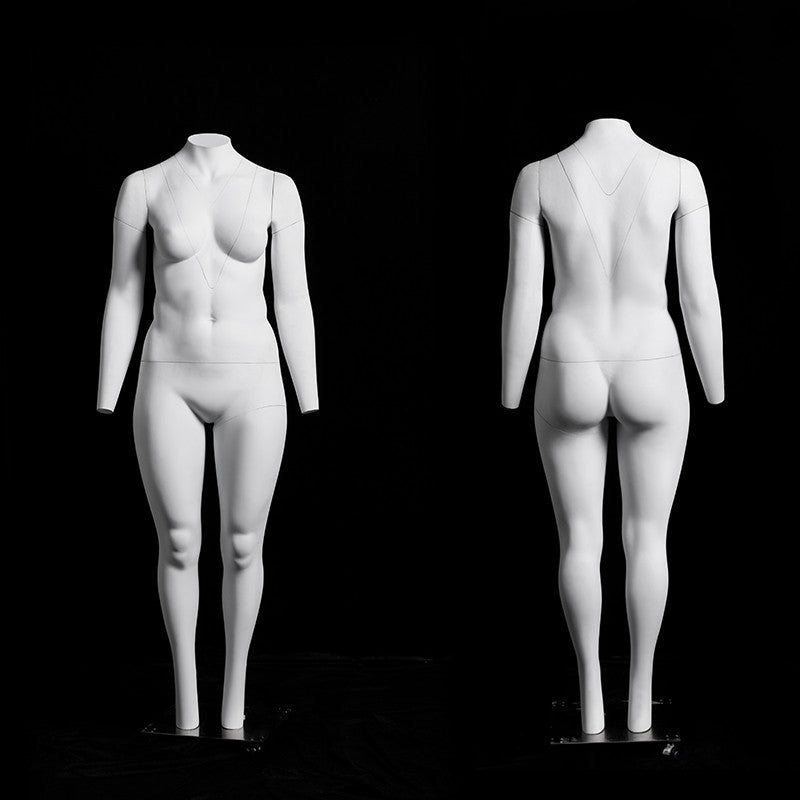 Plus Size Female "Ghost" Mannequin: V-Neck