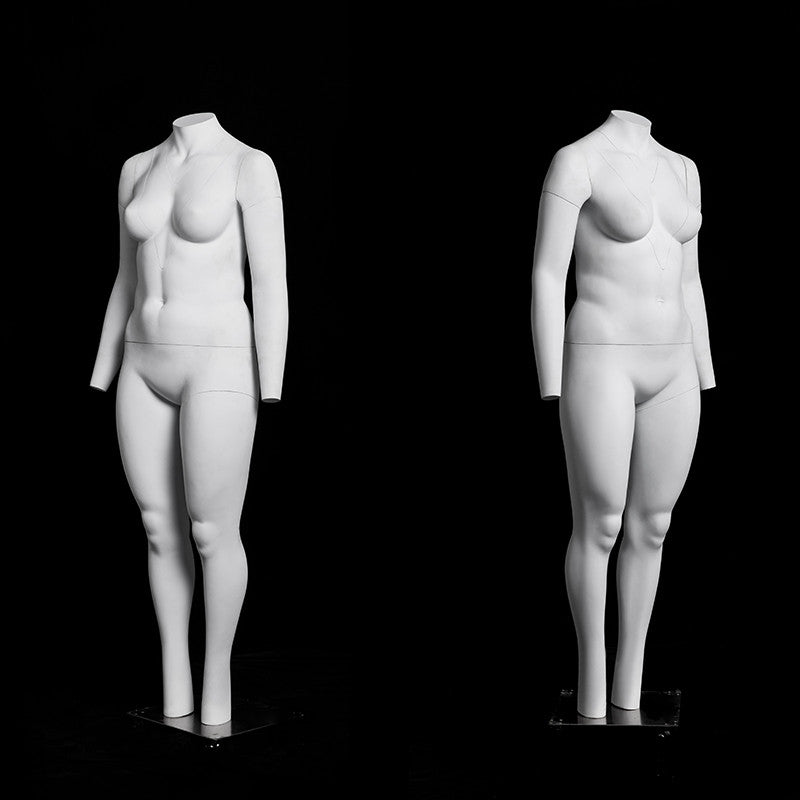 Plus Size Female "Ghost" Mannequin: V-Neck