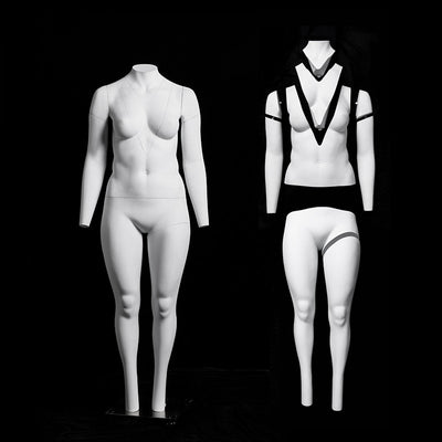 Plus Size Female "Ghost" Mannequin: V-Neck
