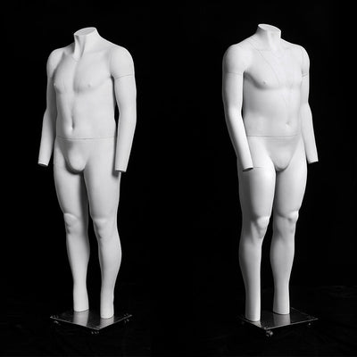 Big & Tall Male "Ghost" Mannequin with V-Neck