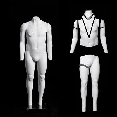 Big & Tall Male "Ghost" Mannequin with V-Neck