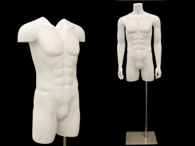 Ghost Male 3/4 Mannequin Torso - Budget Version