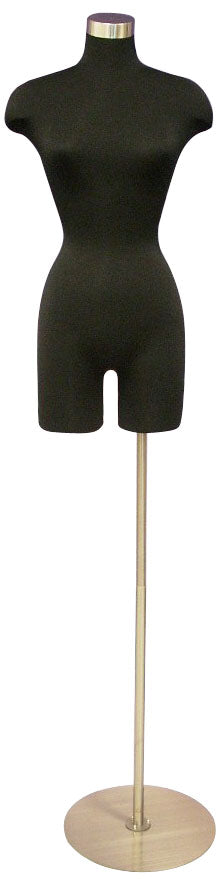 Female 3/4 Mannequin Torso with Half Leg & Shoulders: Size 2/4