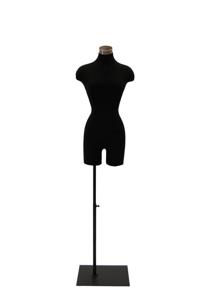 Female 3/4 Mannequin Torso with Half Leg & Shoulders: Size 2/4