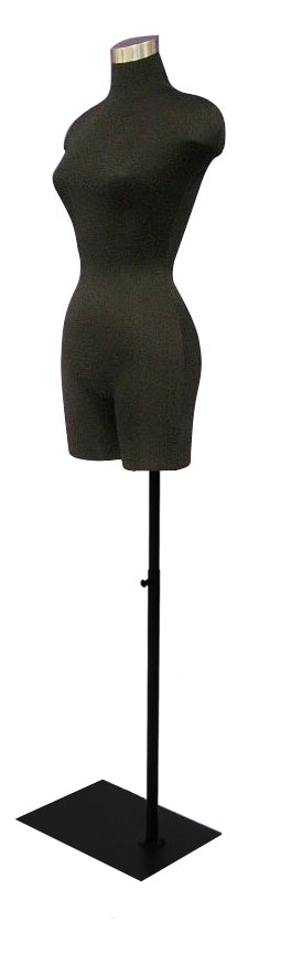Female 3/4 Mannequin Torso with Half Leg & Shoulders: Size 2/4
