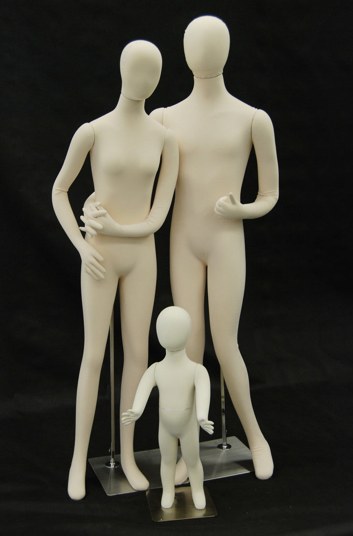 Male Full Body Plastic Mannequin - 72 Inch Egg Head Display Form With Movable Head, White (SM1 WHT) - View #8