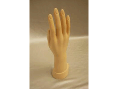 Female Glove Short Hand: Tan - Set of 2