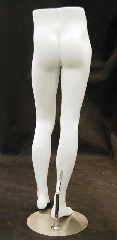 Male Mannequin Pant Leg Form: Matte White