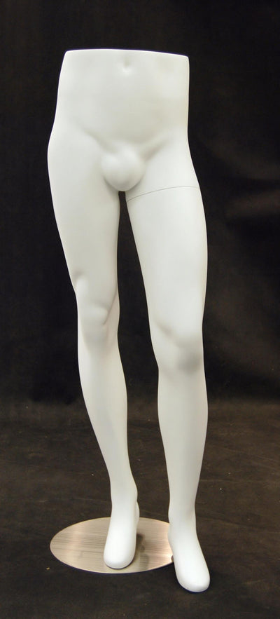 Male Mannequin Pant Leg Form: Matte White