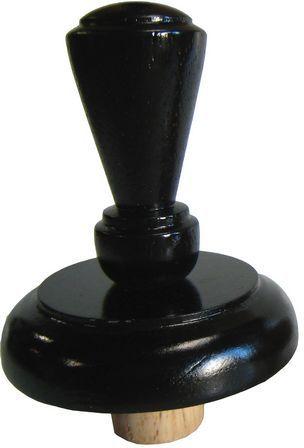 Fairmont Neck Cap with Finial: Black Wood