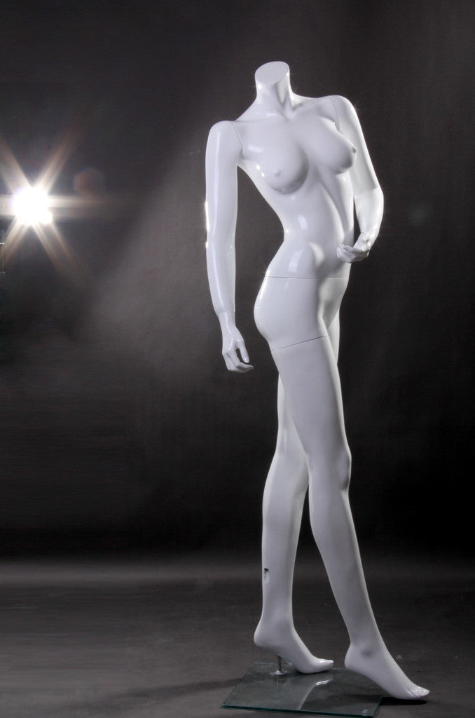 Lisa: Female Headless Mannequin 1: Glossy White