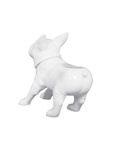 French Bulldog Mannequin - White Matte (Plastic)