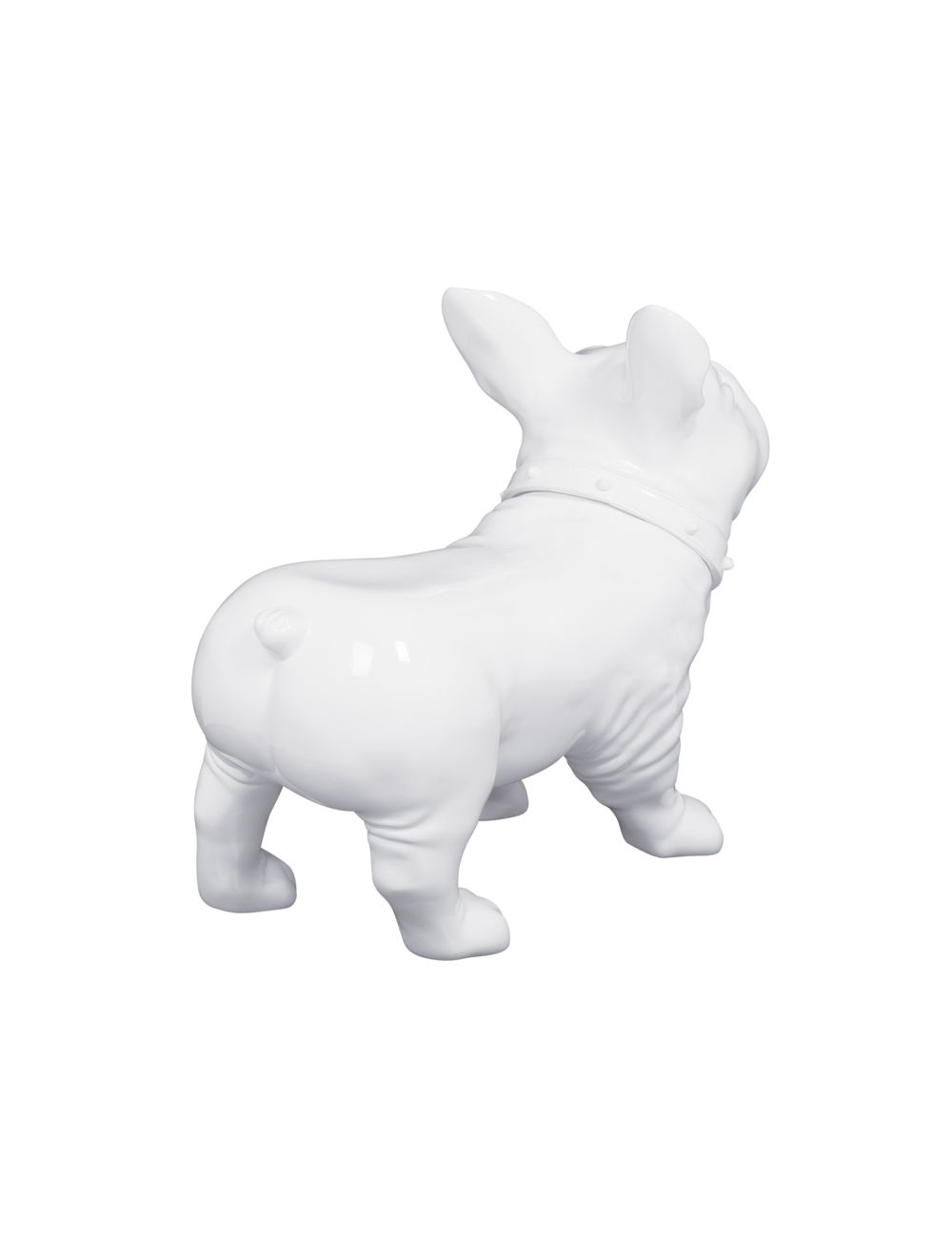 French Bulldog Mannequin - White Matte (Plastic)