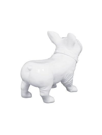 French Bulldog Mannequin - White Matte (Plastic)