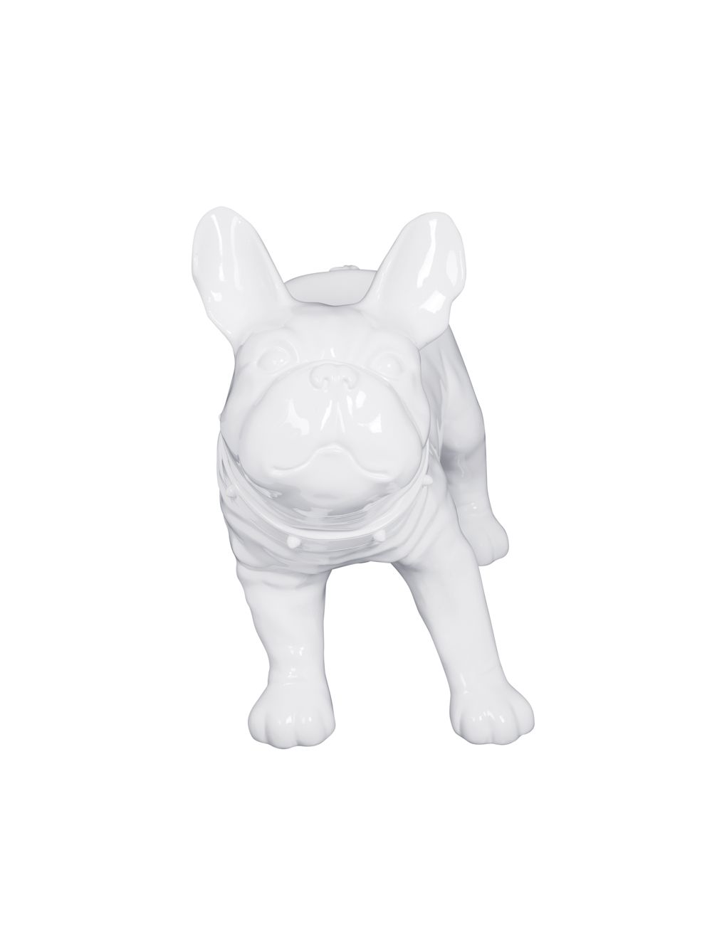 French Bulldog Mannequin - White Matte (Plastic)