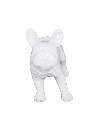French Bulldog Mannequin - White Matte (Plastic)