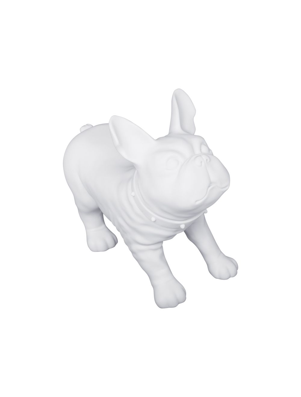 French Bulldog Mannequin - White Matte (Plastic)