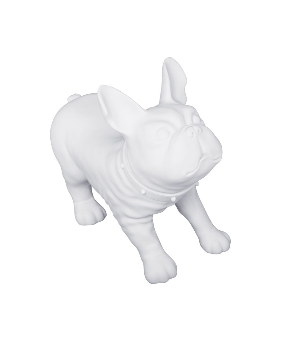 French Bulldog Mannequin - White Matte (Plastic)