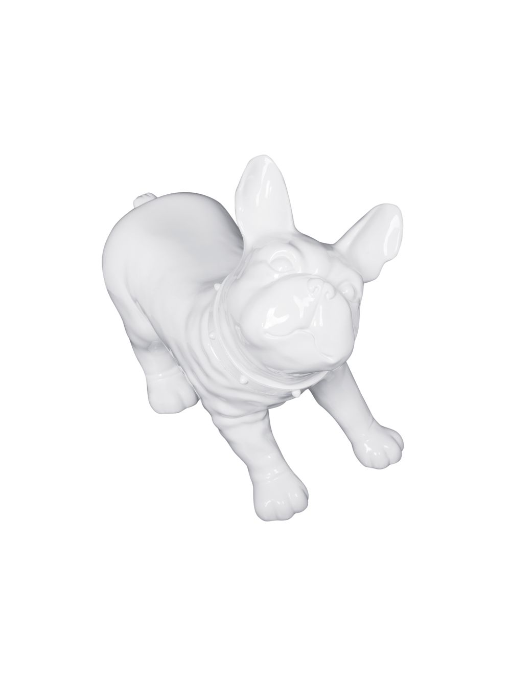 French Bulldog Mannequin - White Matte (Plastic)