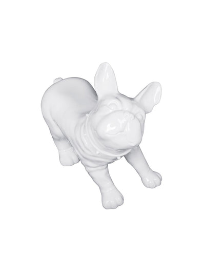 French Bulldog Mannequin - White Matte (Plastic)