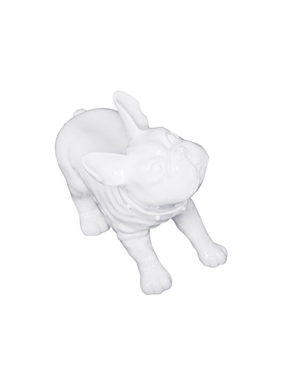 French Bulldog Mannequin - White Matte (Plastic)