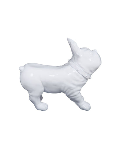 French Bulldog Mannequin - White Matte (Plastic)