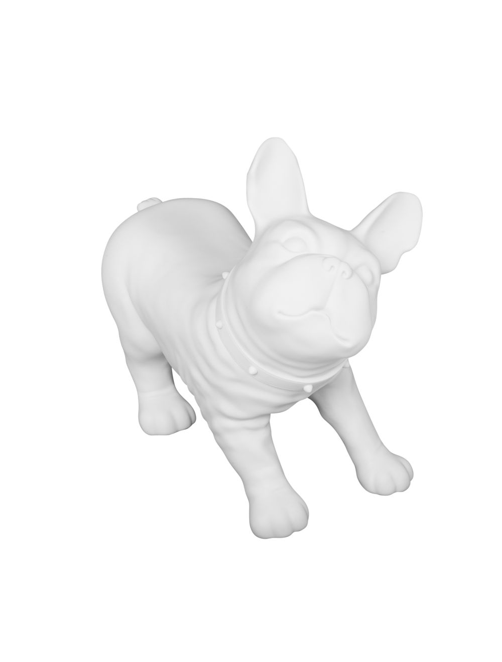 French Bulldog Mannequin - White Matte (Plastic)