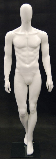 Marvin: Egghead Male Mannequin in Matte White