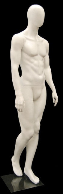 Marvin: Egghead Male Mannequin in Matte White