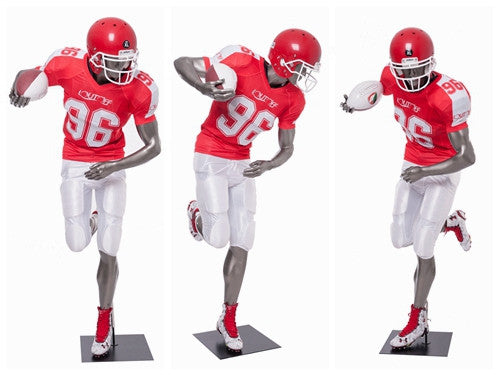 Football Playing Male Mannequin 8: Glossy Grey