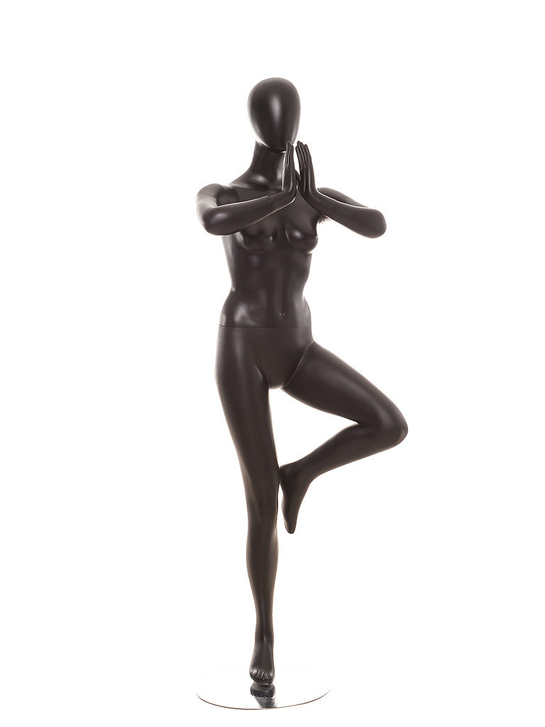 Yoga Egghead Female Mannequin in Tree Pose