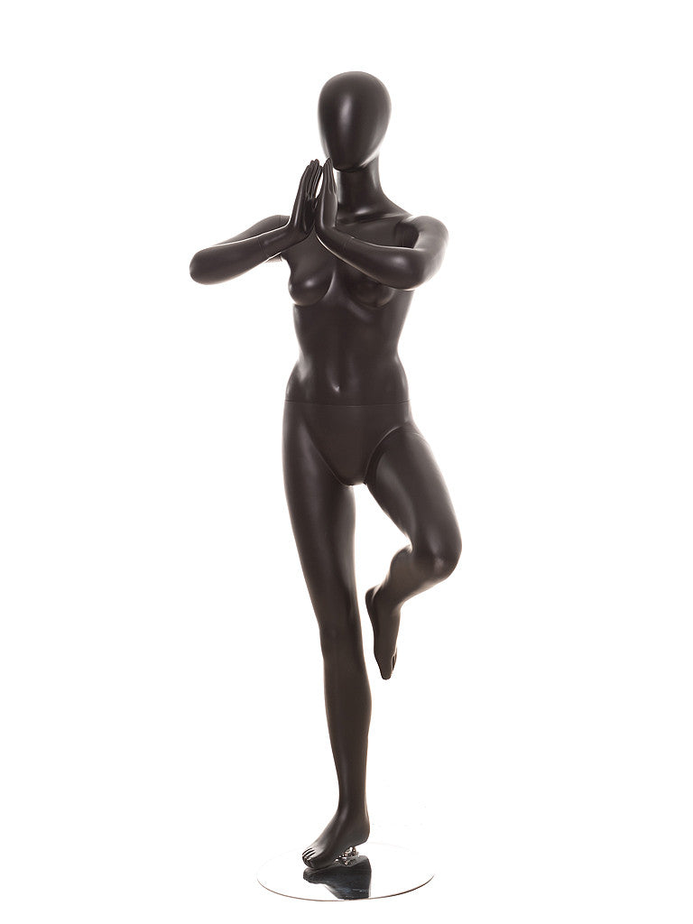 Yoga Egghead Female Mannequin in Tree Pose