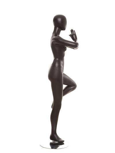 Yoga Egghead Female Mannequin in Tree Pose