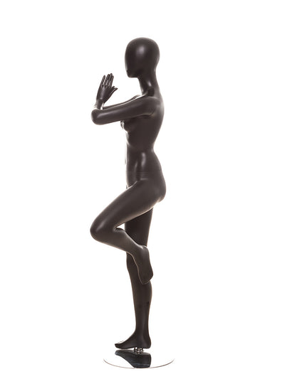 Yoga Egghead Female Mannequin in Tree Pose