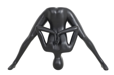 Yoga Egghead Female Mannequin Triangle Pose: Matte Black