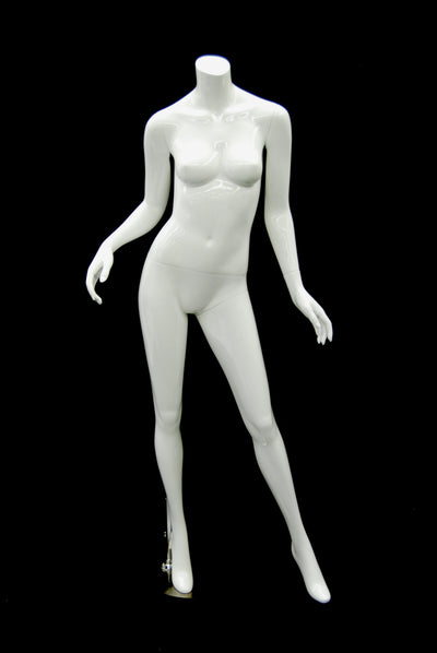 Frances 1: Headless Female Mannequin: Glossy White