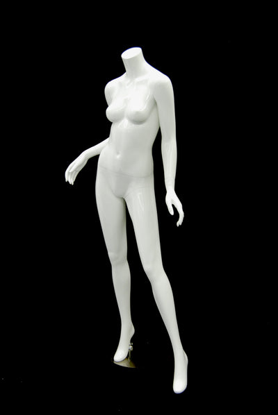Frances 1: Headless Female Mannequin: Glossy White
