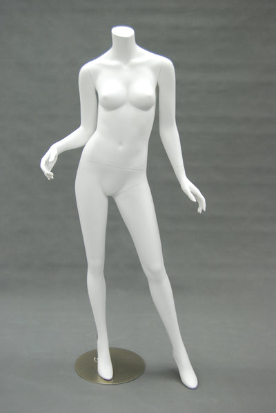 Franny 1: Headless Female Mannequin: Matte White