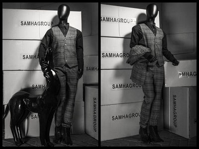 Articulated Egghead Male Mannequin with Articulated Hands: Black