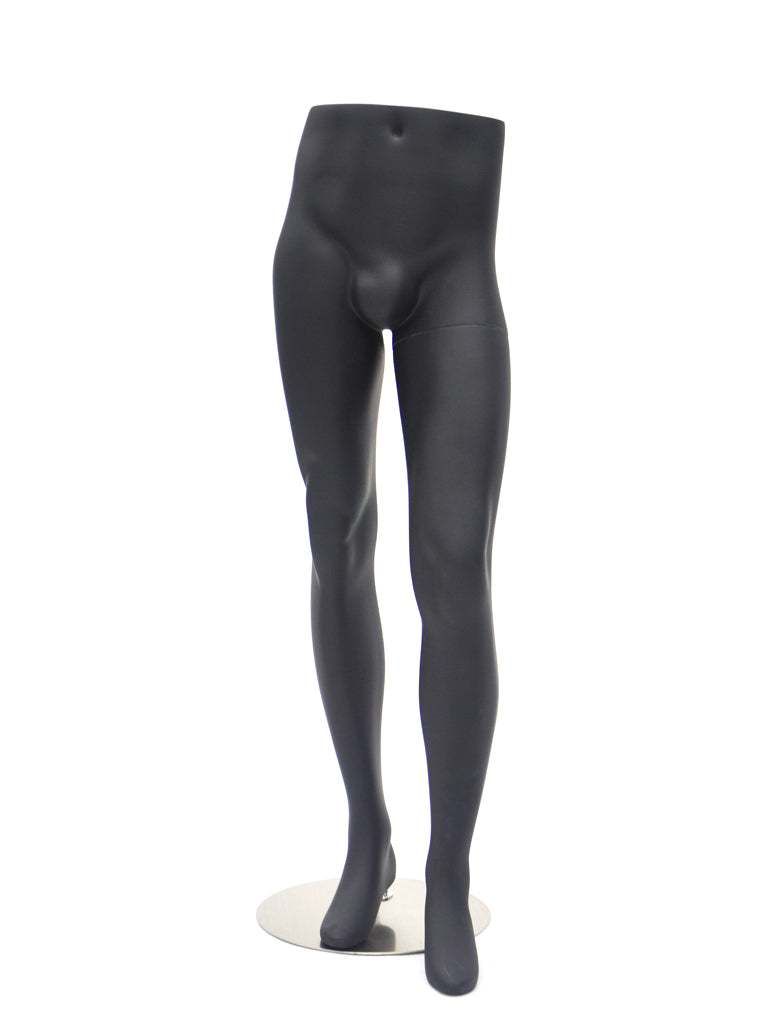 Male Mannequin Pant Leg Form: Matte Black